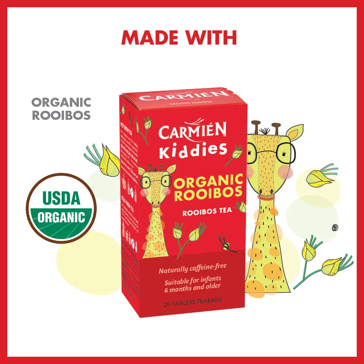 Carmien Tea Kiddies Pure Organic Rooibos Tea (20 Teabags)