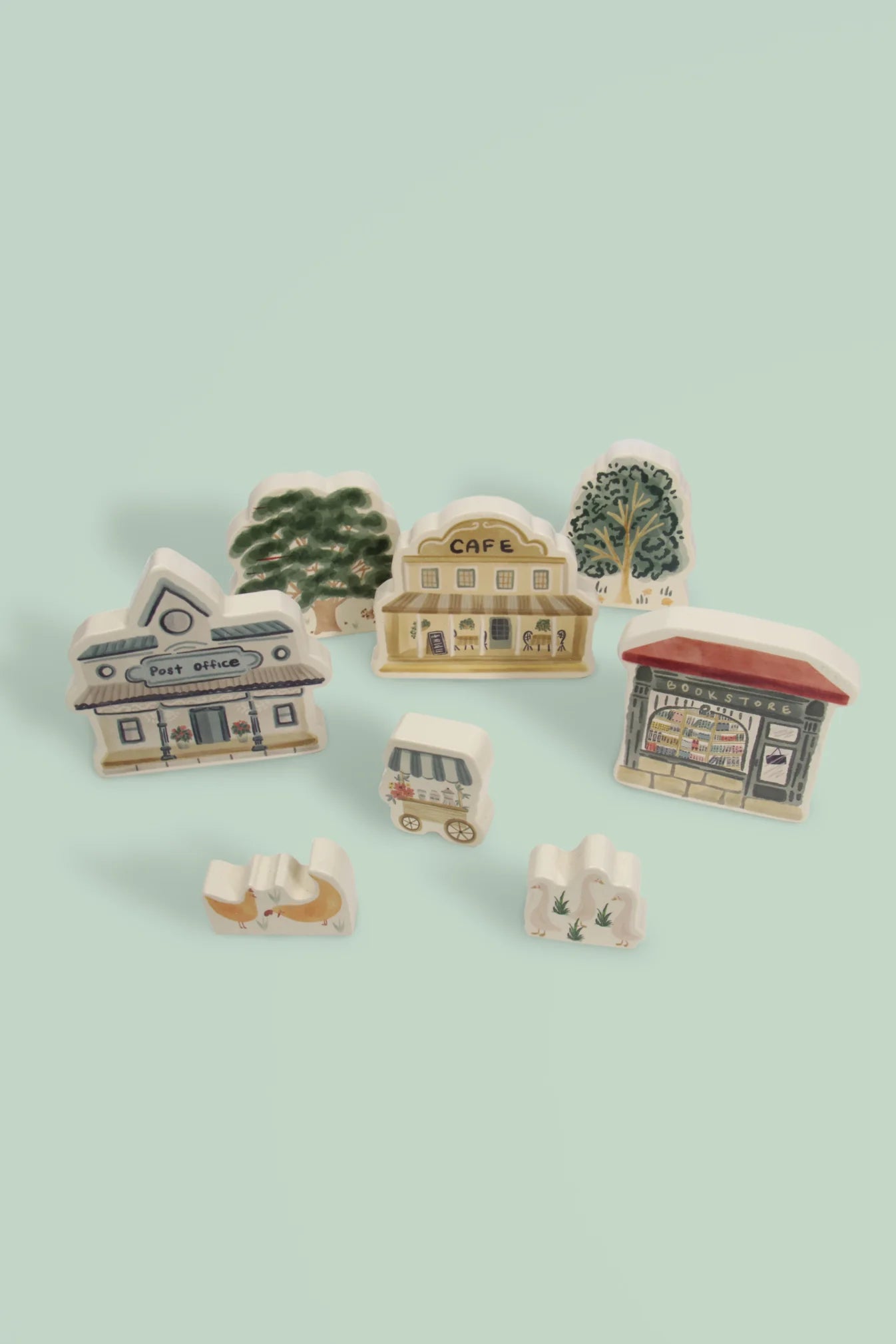 Main Street Play Set ~ 8 piece set