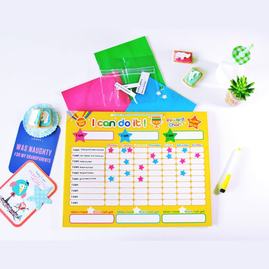 Magnetic Learning Board- I Can Do It Reward Chart Top View