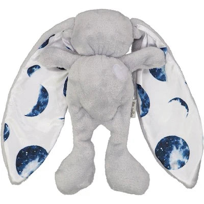Cuddle Bunny | Grey with Moon print ears