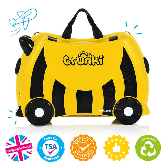 Trunki - Ride On Suitcase - Bernard The Bee Side View