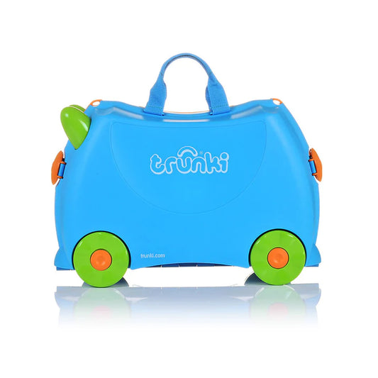 Trunki - Ride On Suitcase - Terrance Blue Side View