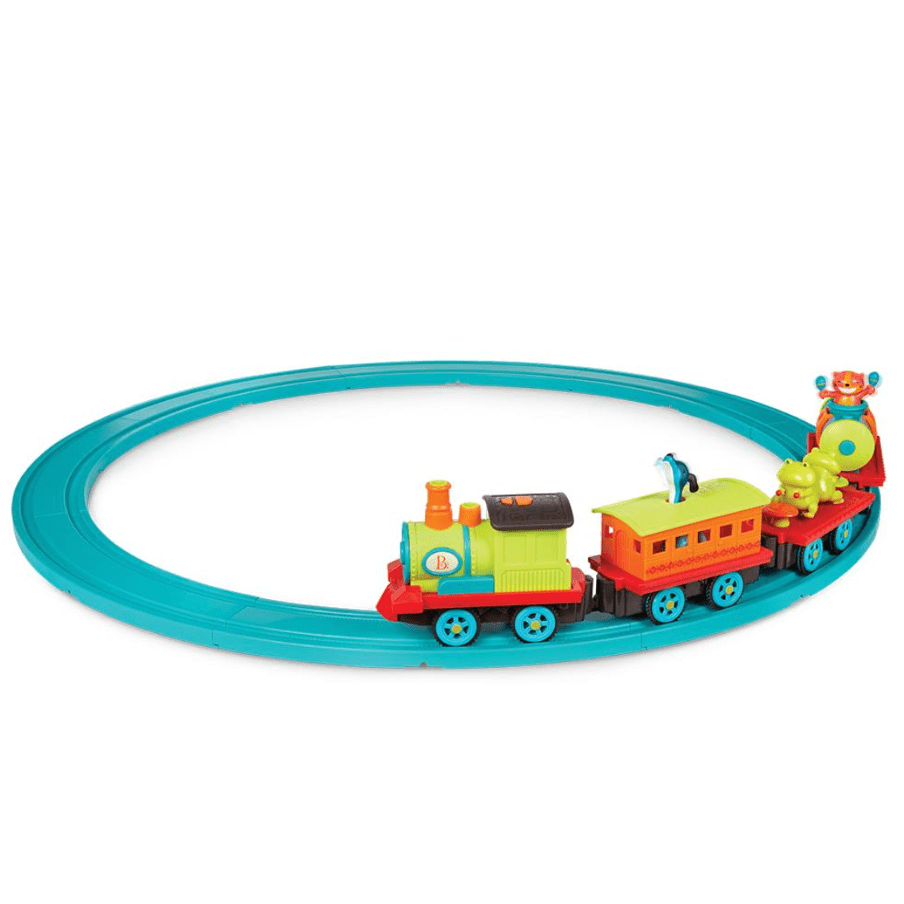 B.Toys Musical Train Set - The Critter Express Ages 2+ Train on Tracks