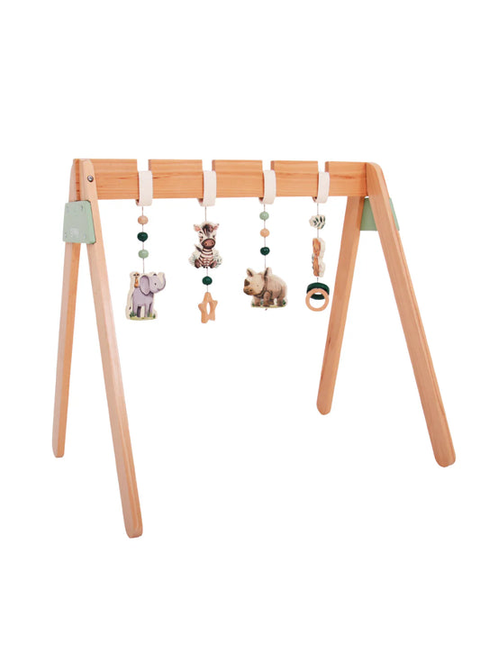 Wooden Baby Play Gym - On Safari