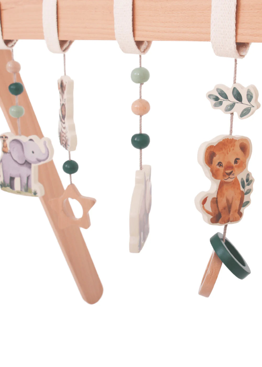 Wooden Baby Play Gym - On Safari