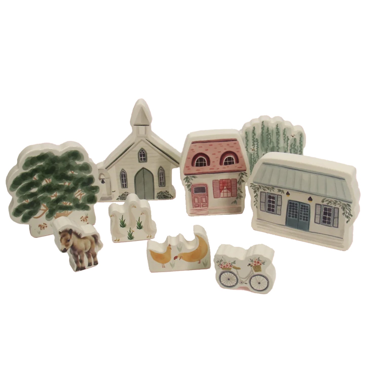 Country Lane Play Set ~ 9 piece set