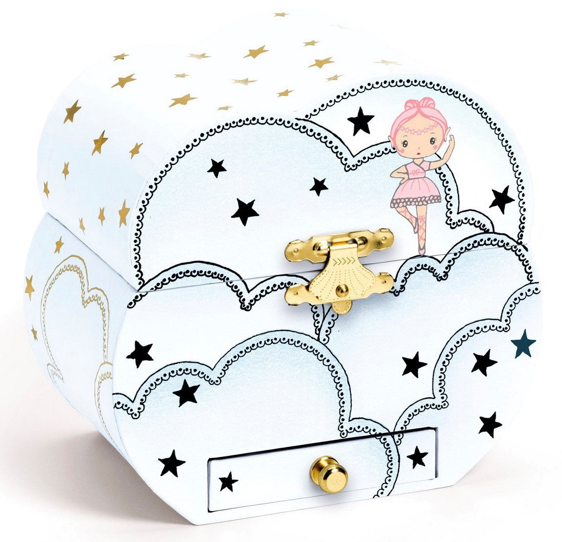 Djeco Musical Jewellery Box - Theme - Elfe's song Cloud Box