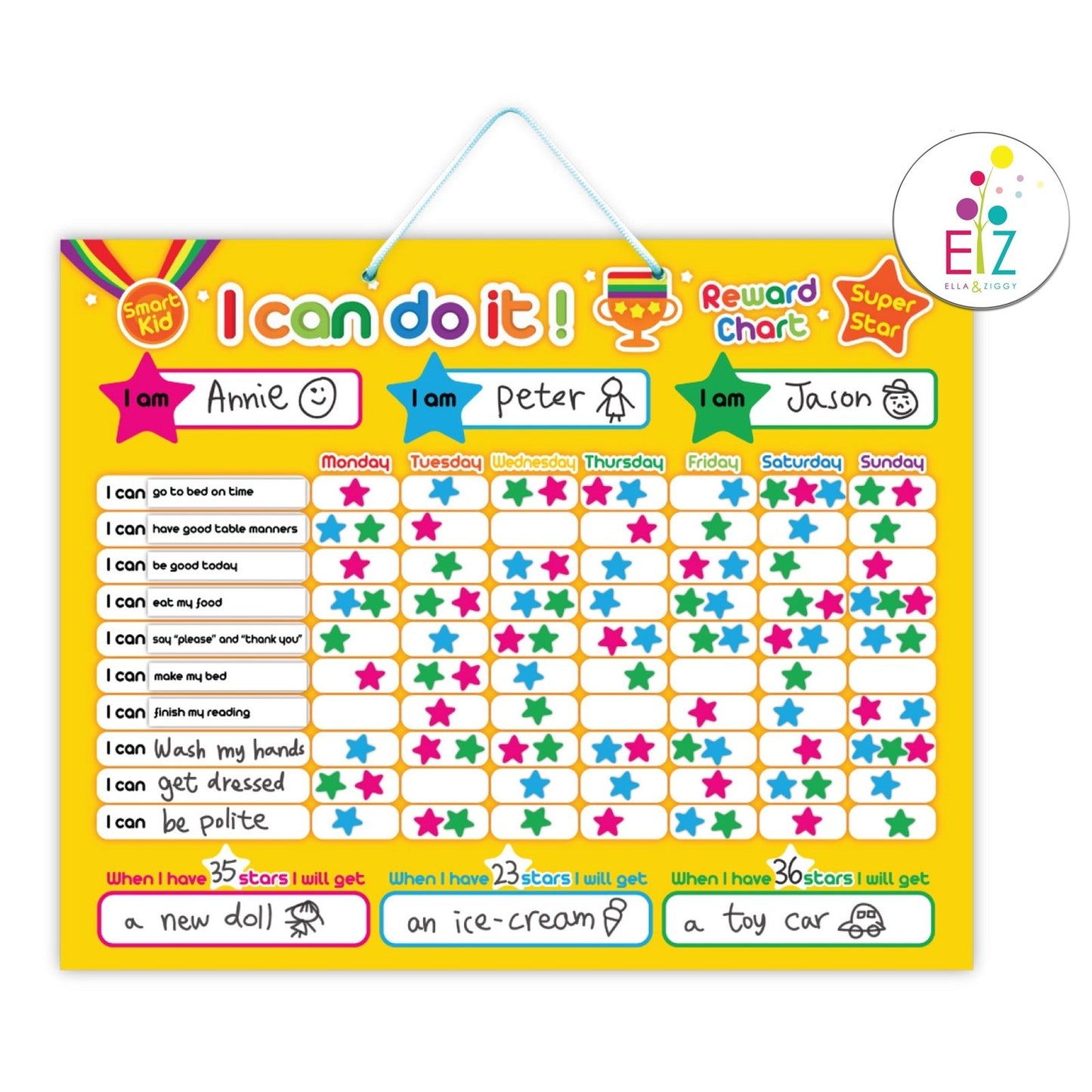 Magnetic Learning Board- I Can Do It Reward Chart