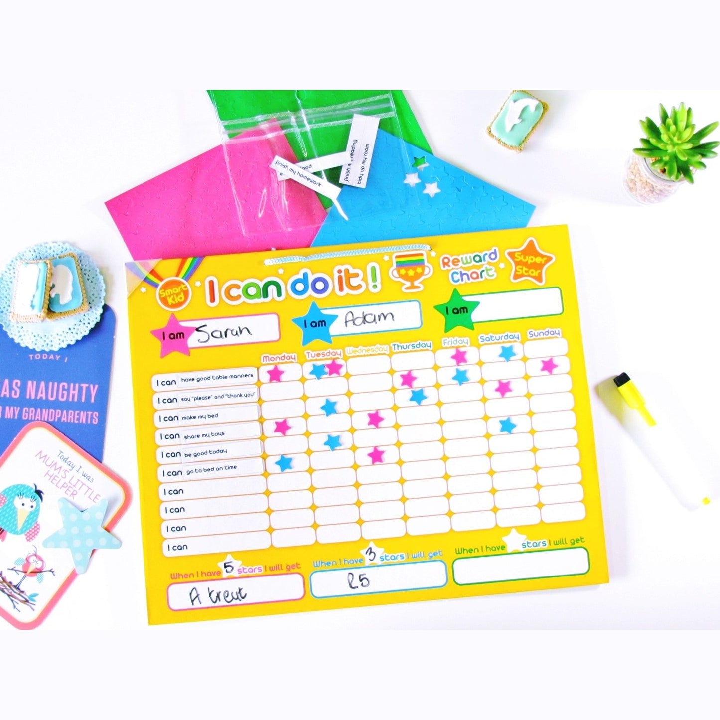 Magnetic Learning Board- I Can Do It Reward Chart Usable