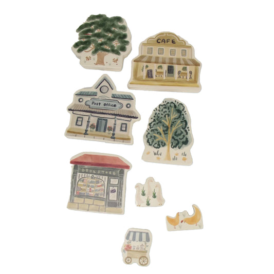 Main Street Play Set ~ 8 piece set