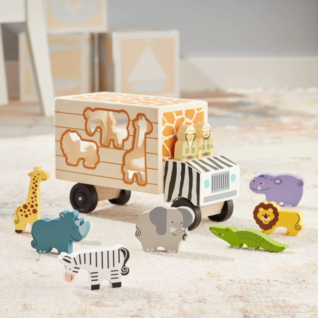 Melissa & Doug – Animal Rescue Shape Sorting Truck Various