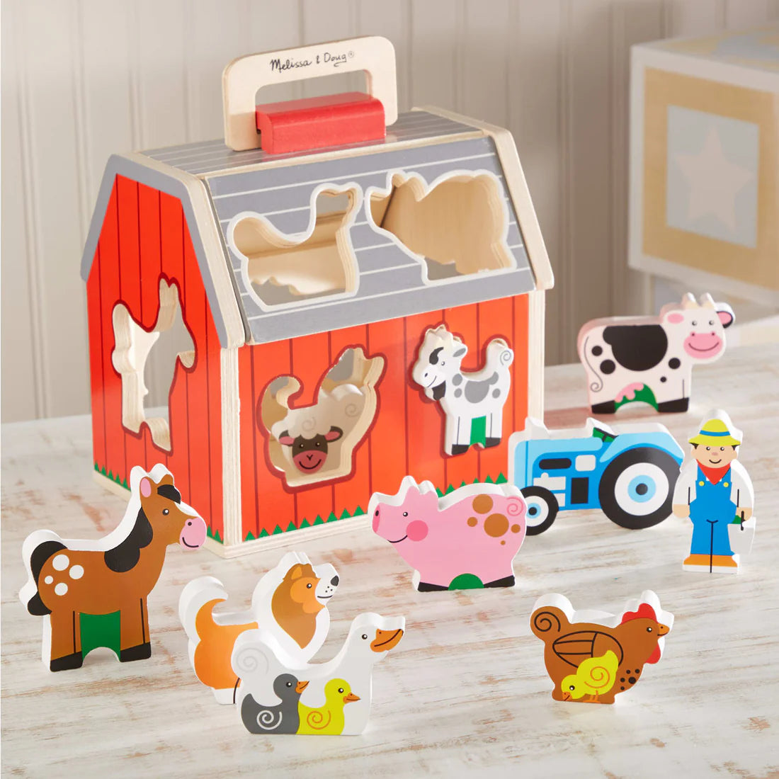 Melissa & Doug – Take Along Sorting Barn Ages 2+ Side View