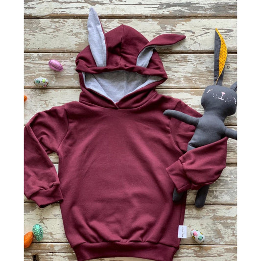 MonkeyBum Bunny Hoodie 6m to 6 years Maroon