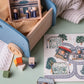 Wooden Toy Wagon / Cart / Toy Storage ~ Blue