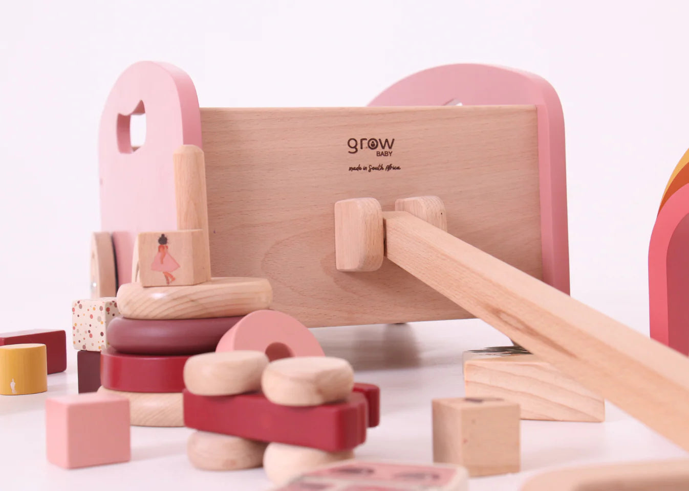 Wooden Toy Wagon / Cart / Toy Storage ~ Pink