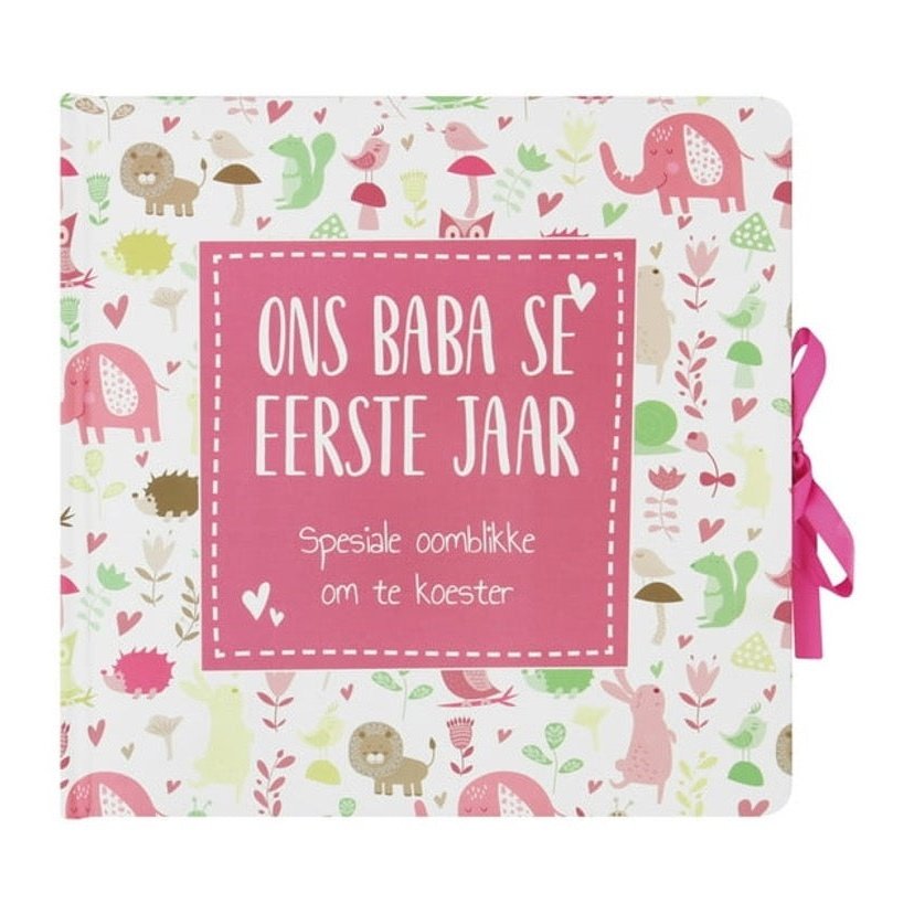 That Baby Gift Box Pink Record Book Afrikaans
